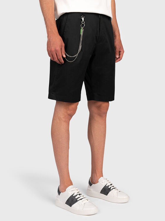 Shorts with metal chain detail - 1