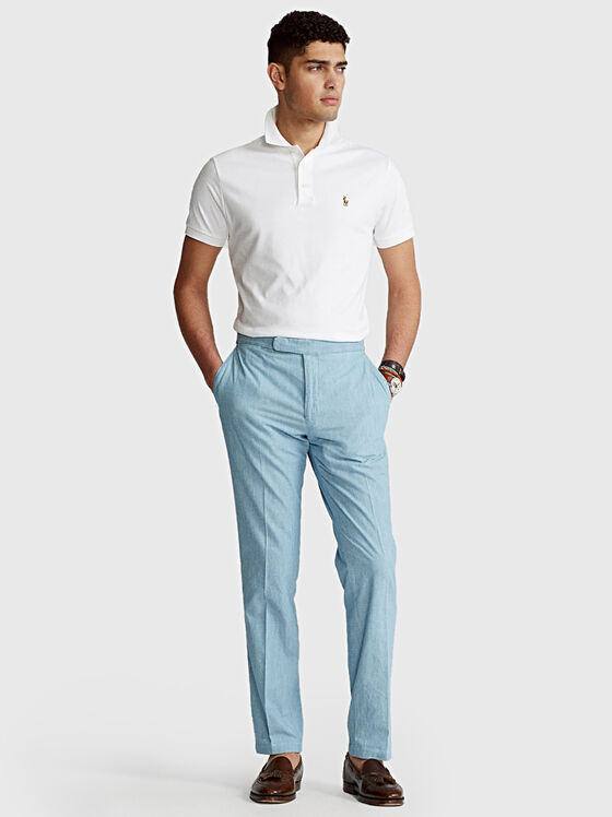 Λευκό  polo-shirt με λογότυπο - 2