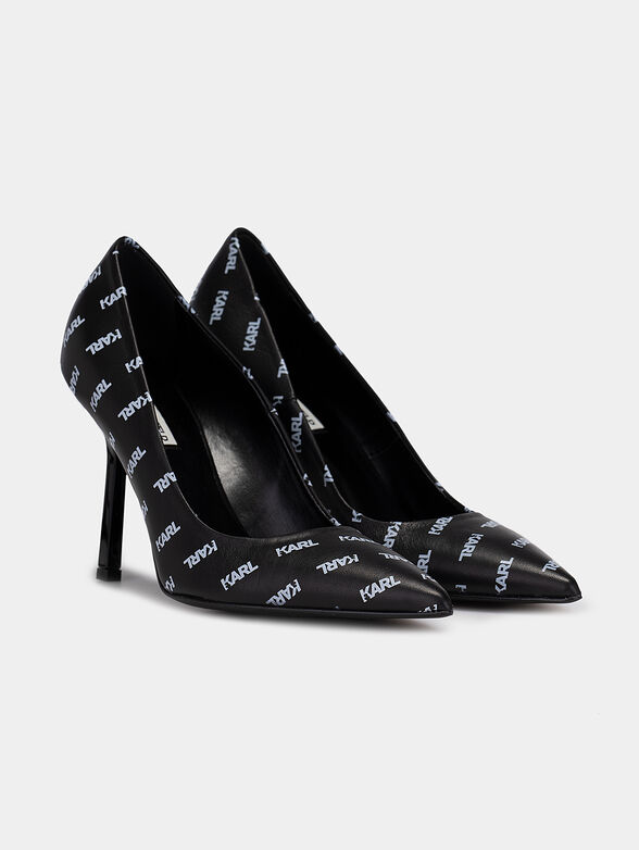 SARABANDE high-heeled shoes with logo print - 2