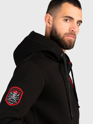 HZ020 black cotton blend sweatshirt - 2