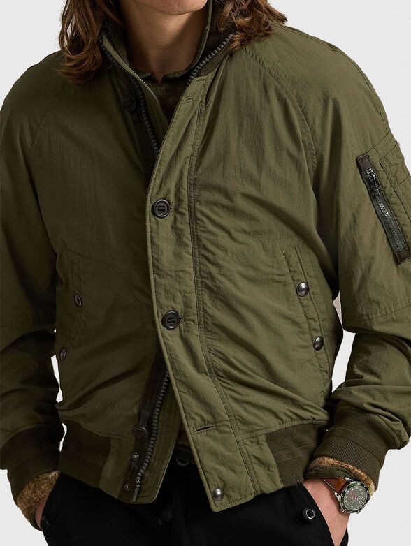 Bomber jacket in green color - 3