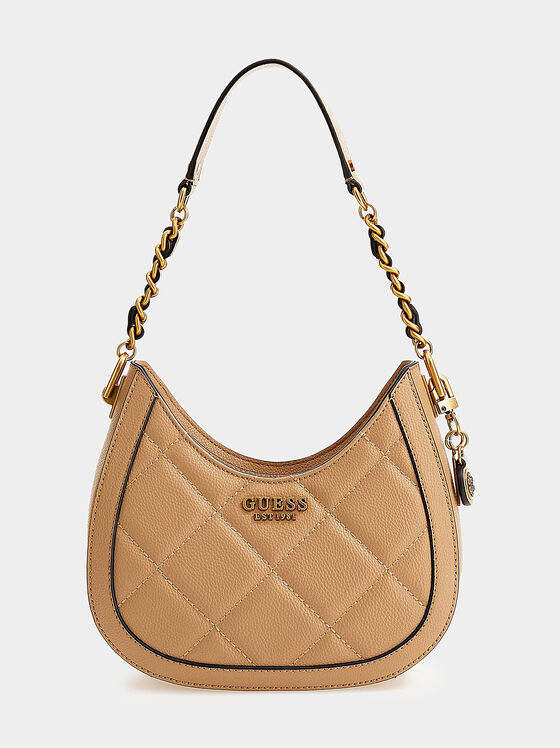 ABEY hobo bag in beige color with quilted effect - 1