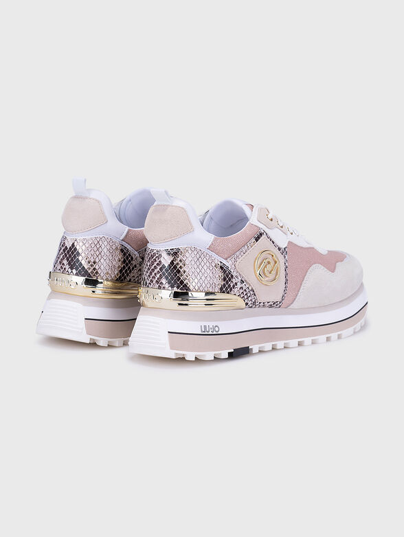 Pink sports shoes with glittering accents - 3