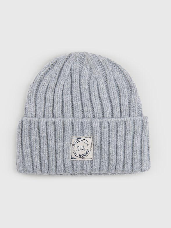 Knitted hat in grey color - 1