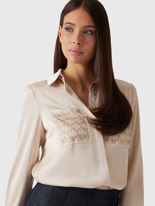 Black shirt with accent pockets - 4