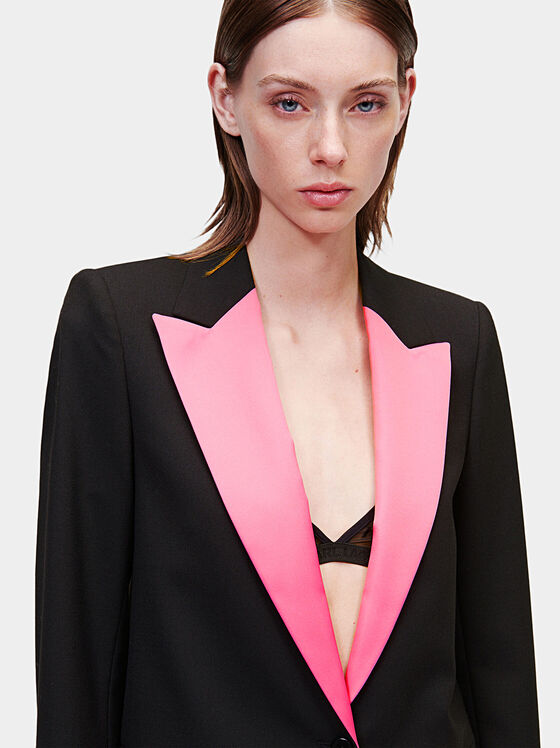 Satin jacket with pink accents - 1