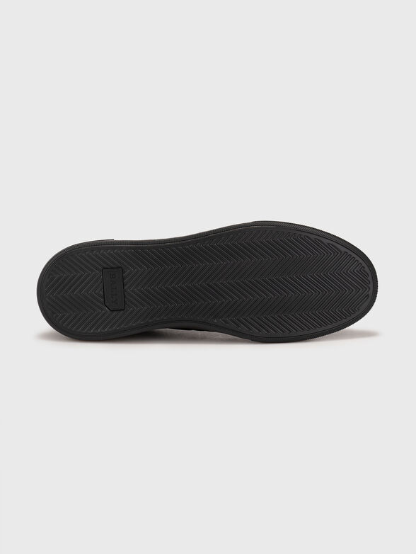 NEW-MAXIM black leather sport shoes - 5