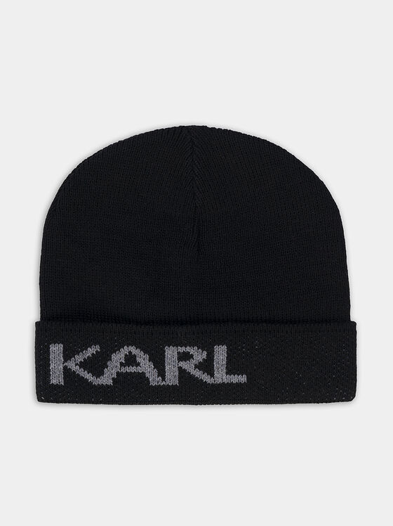 Knitted hat with logo accent - 1