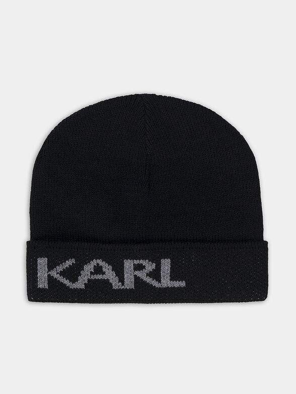 Knitted hat with logo accent - 1