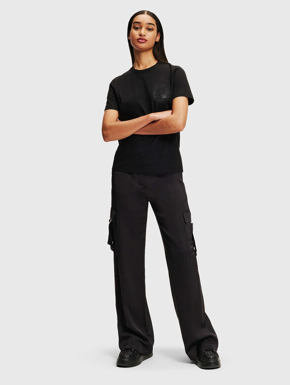 T-shirt with rhinestone logo - 2