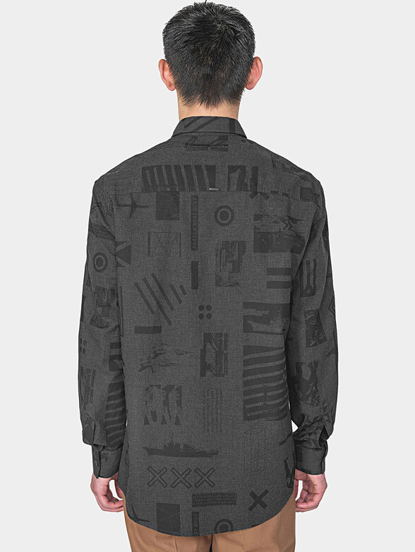 Grey cotton oversize shirt - 2