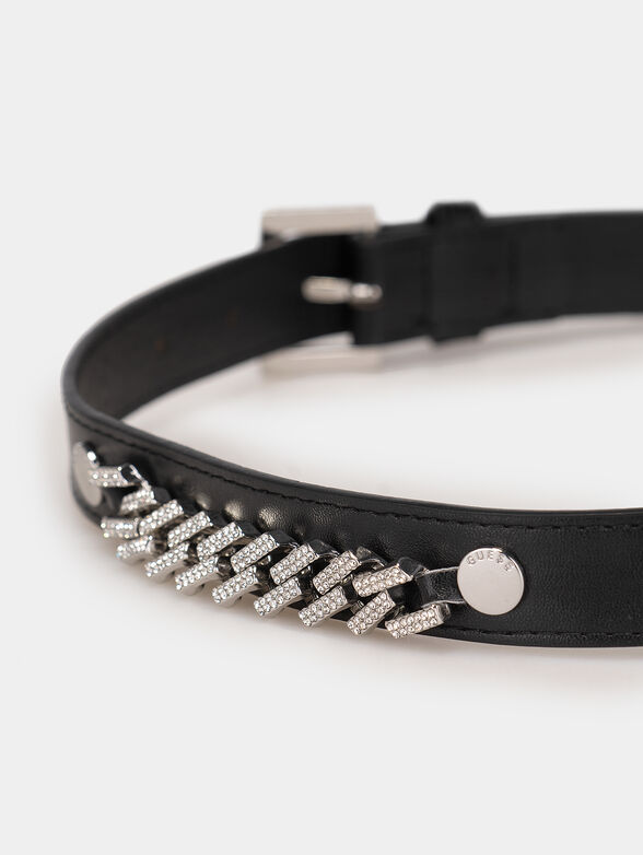 VICTOIRE black eco leather belt - 4