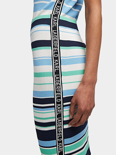 Striped midi skirt - 4