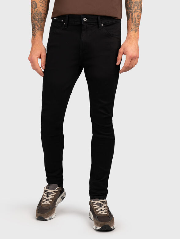 MASON black jeans with logo patch - 0