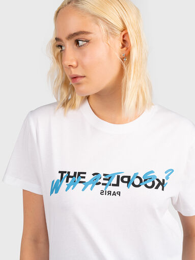 White T-shirt with logo print - 4
