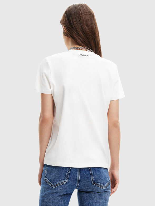 COR white t-shirt with contrasting appliqué - 3