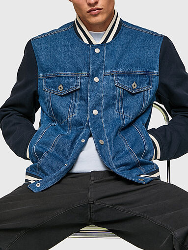 UNITY denim jacket with contrasting sleeves - 3