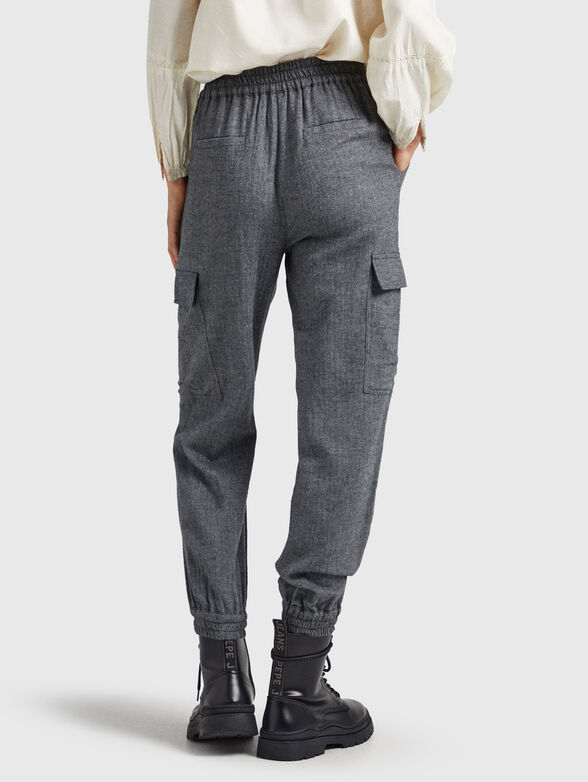  JANET cargo trousers in grey color - 2