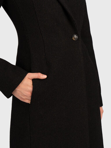 Wool blend long coat  - 4