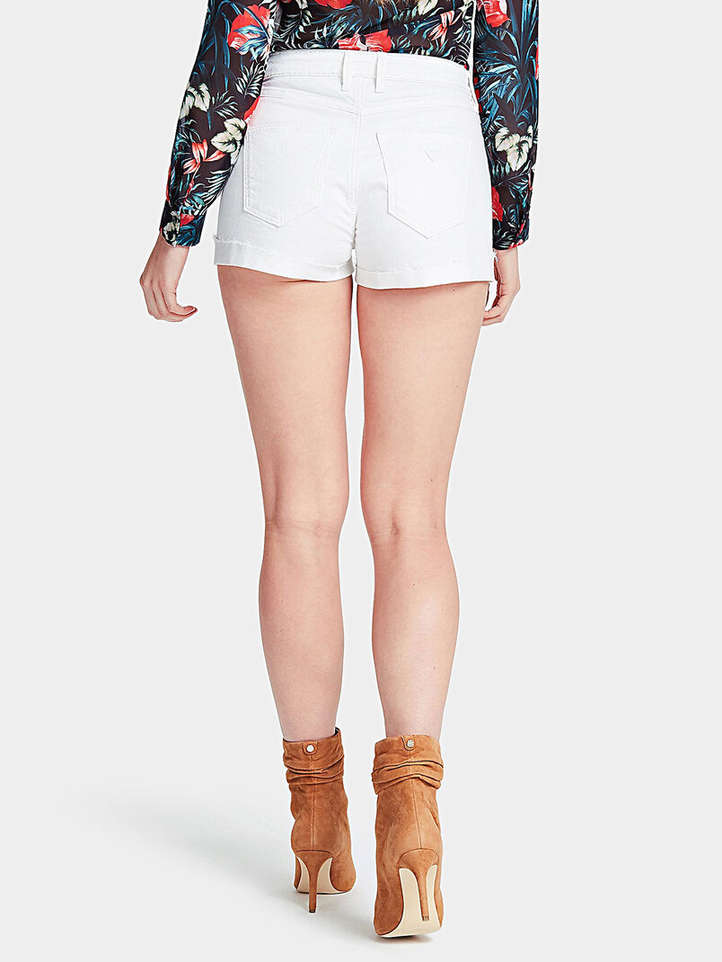 GEMMA White denim shorts - 3