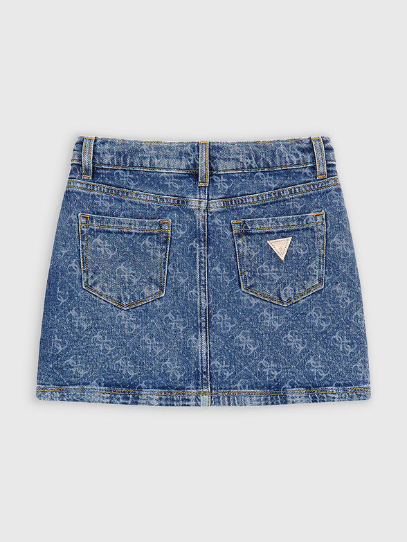 Denim skirt with 4G logo print - 2