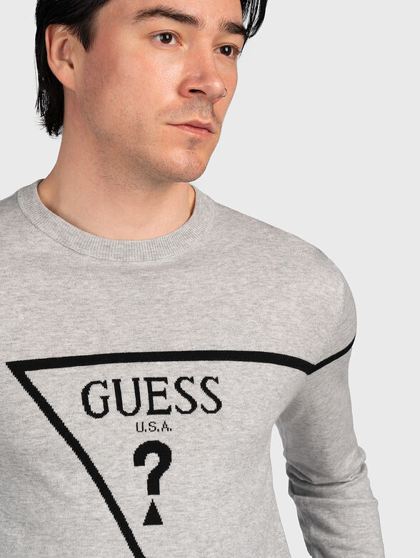 ROB black sweatshirt with logo accent - 4