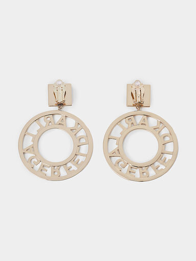 Earrings with logo accent  - 3