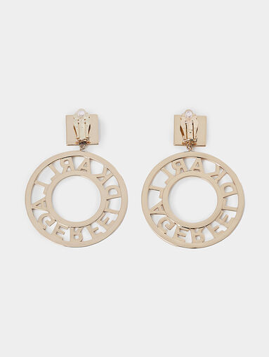 Earrings with logo accent  - 3