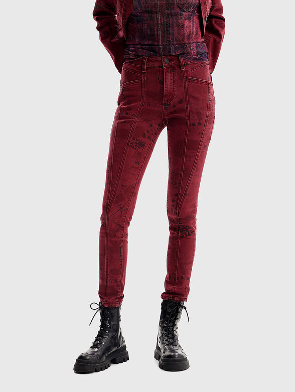 LUND jeans in red colour  - 1