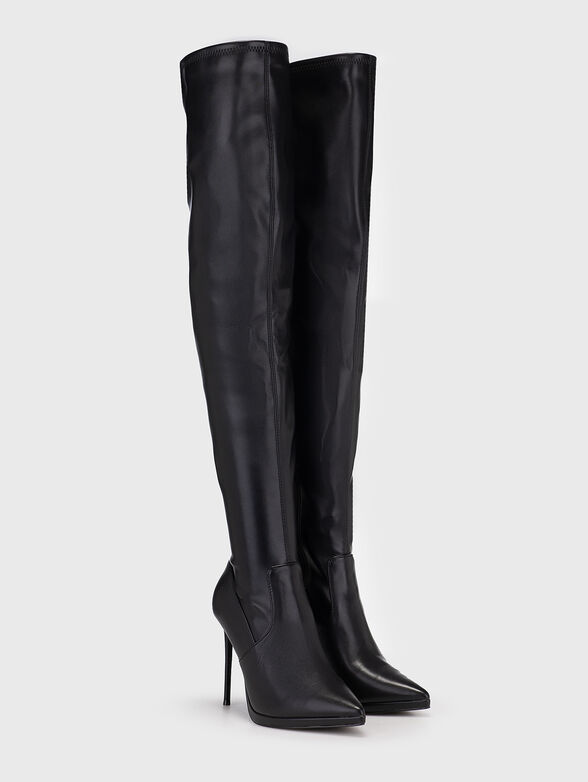 KEANDRA black eco leather boots - 2
