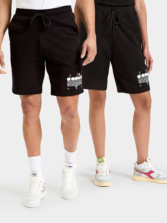 MANIFESTO black unisex sports shorts - 1
