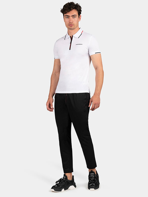 Cotton polo shirt with logo - 2