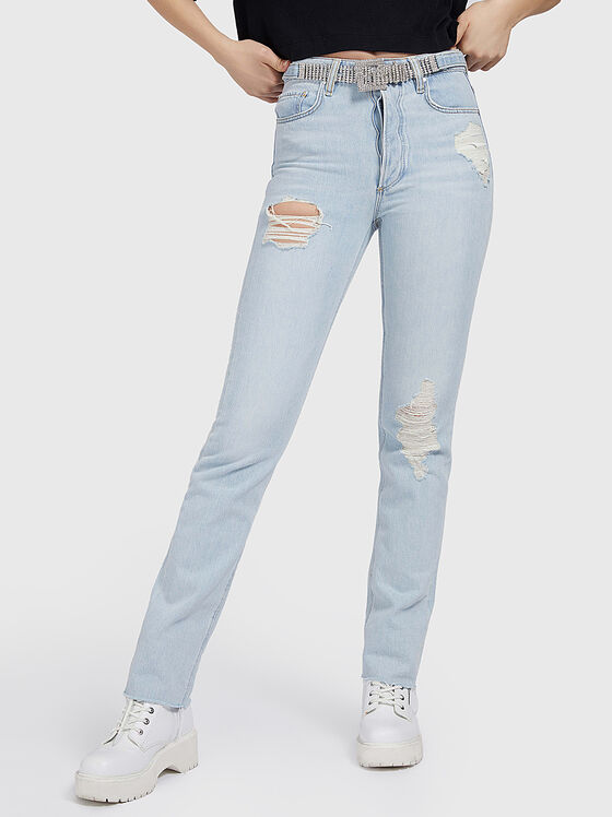 GIRLY Straight belted jeans - 1