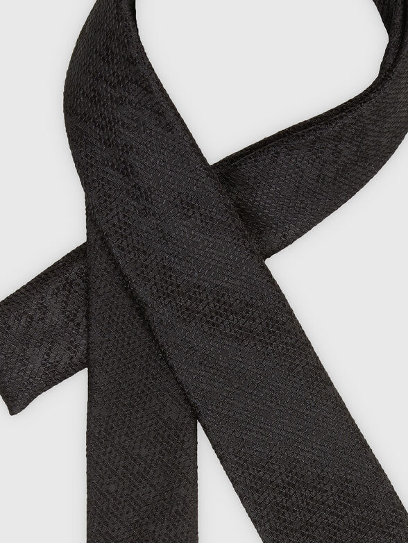Black silk tie - 1