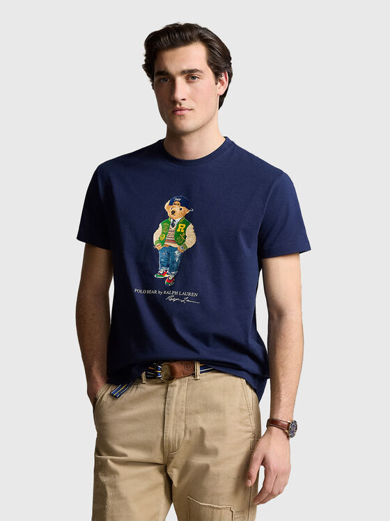 Βαμβακερό μπλουζάκι με στάμπα POLO BEAR  - 1
