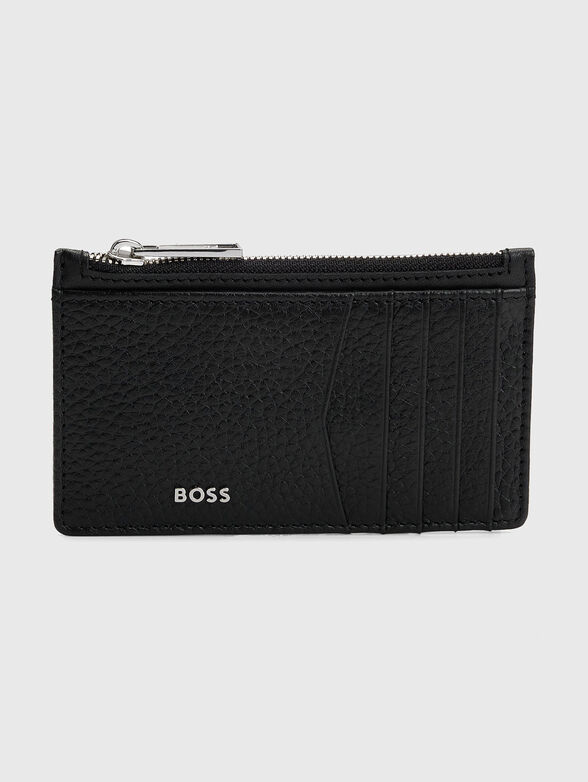 Leather cardholder with logo - 0