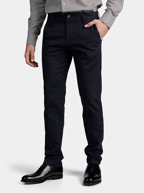 MYRON Trousers in navy blue - 1