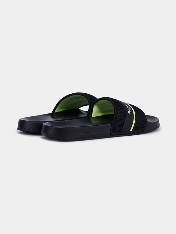 Slide sandals in black - 3