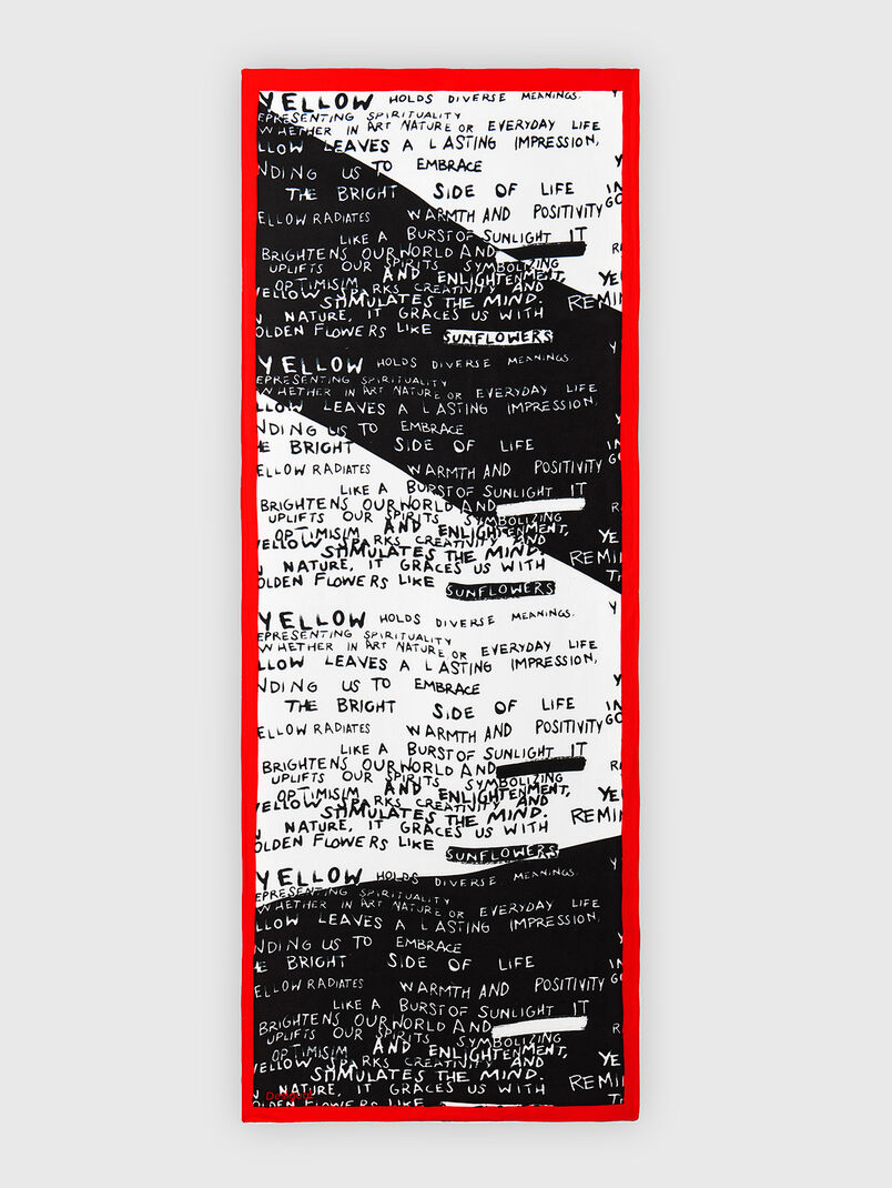Scarf with contrasting print  - 2