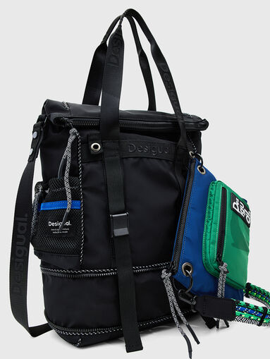 Multifunctional backpack with red accents - 4