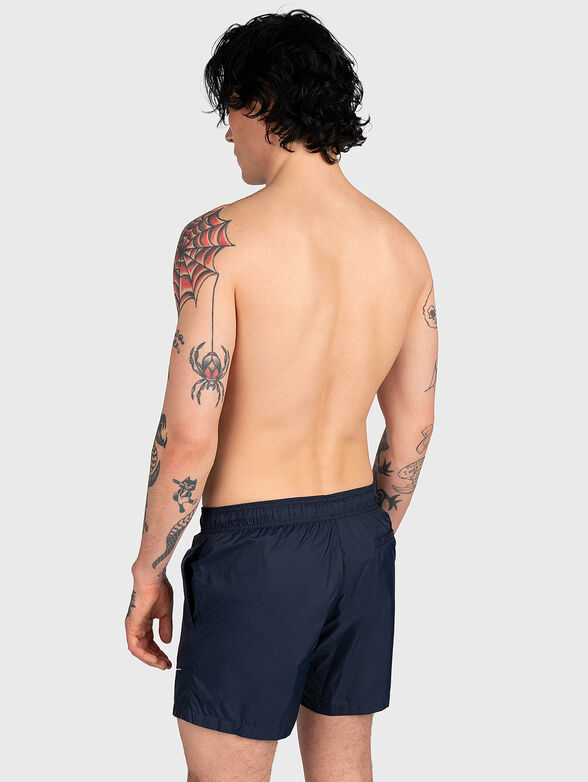 PAOL blue beach shorts with logo print - 2
