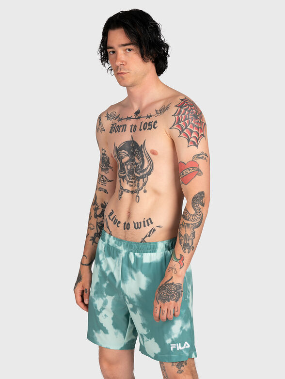 SAVONA AOP beach shorts with tie-dye effect - 1