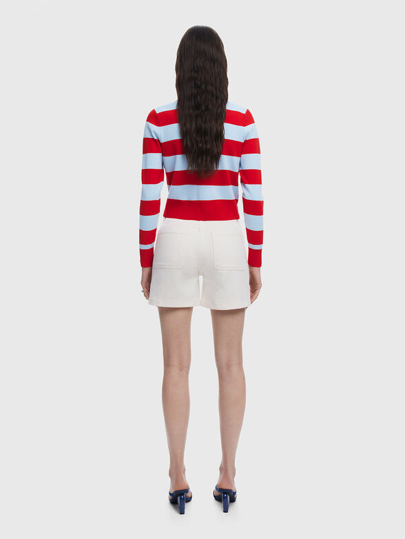 Denim shorts with embroidery - 2