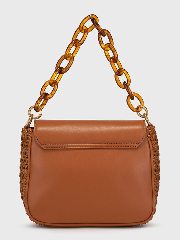 Brown knitted bag with detachable handle - 3