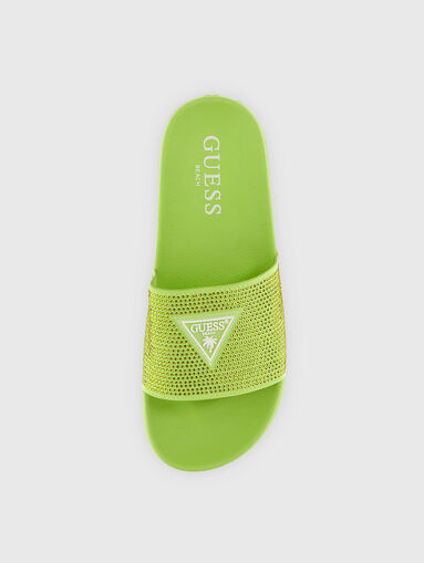 Beach slippers with rhinestones - 5