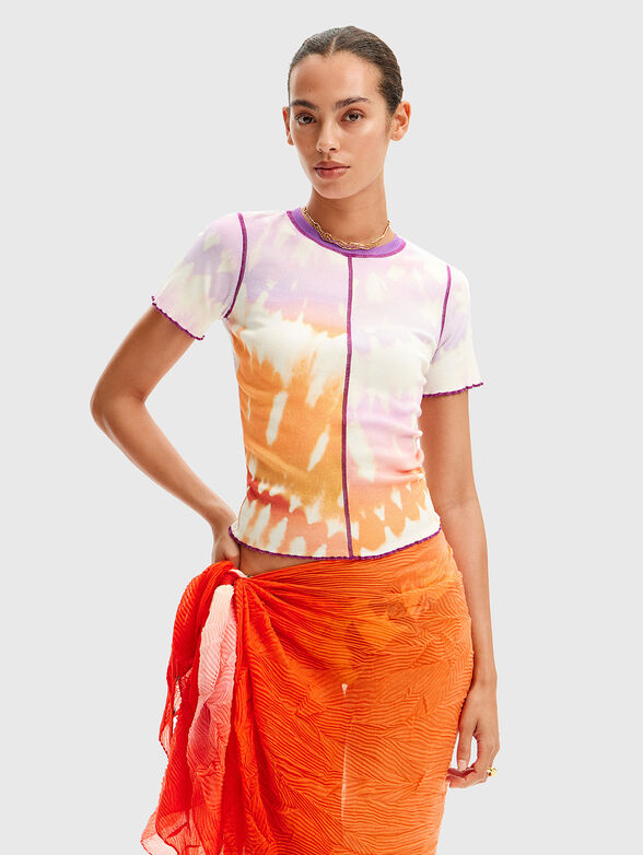 T-shirt with tie-dye effect - 0