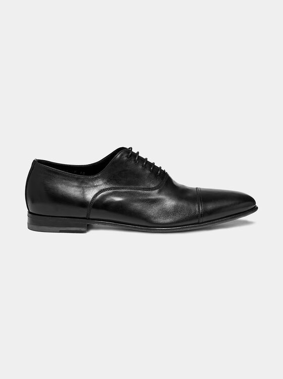 Black leather Oxford shoes - 1