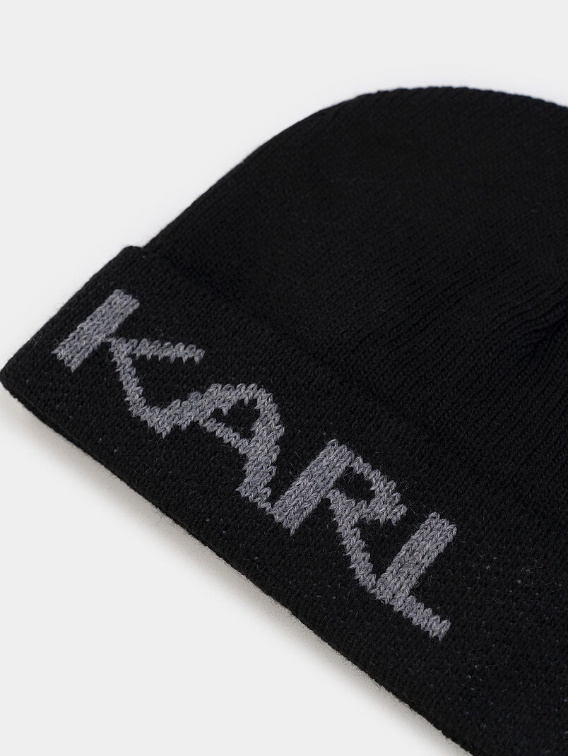 Knitted hat with logo accent - 3