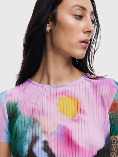 PLISA blouse with multicolour print  - 4