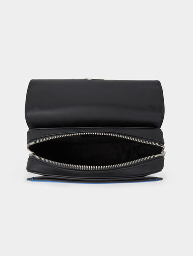 K/DISK black crossbody bag with blue accent - 4